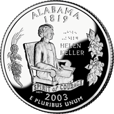 US Golden Quarters Coin Collection US State Quarters - Alabama