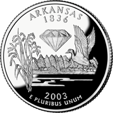 US Golden Quarters Coin Collection US State Quarters - Arkansas
