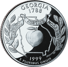 US Golden Quarters Coin Collection US State Quarters - Georgia