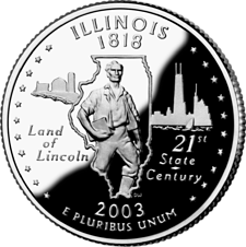 US Golden Quarters Coin Collection US State Quarters - Illinois