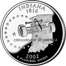 US Golden Quarters Coin Collection US State Quarters - Indiana