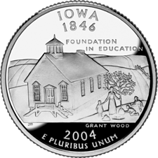 US Golden Quarters Coin Collection US State Quarters - Iowa