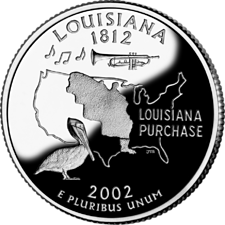US Golden Quarters Coin Collection US State Quarters - Louisiana