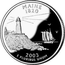 US Golden Quarters Coin Collection US State Quarters - Maine