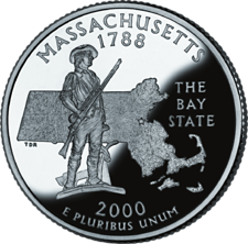 US Golden Quarters Coin Collection US State Quarters - Massachusetts