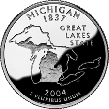 US Golden Quarters Coin Collection US State Quarters - Michigan