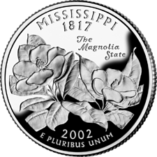 US Golden Quarters Coin Collection US State Quarters - Mississippi