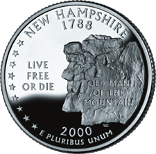 US Golden Quarters Coin Collection US State Quarters - New Hampshire