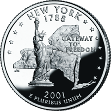 US Golden Quarters Coin Collection US State Quarters - New York