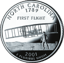 US Golden Quarters Coin Collection US State Quarters - North Carolina