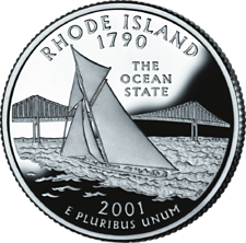 US Golden Quarters Coin Collection US State Quarters - Rhode Island