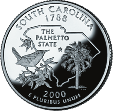 US Golden Quarters Coin Collection US State Quarters - South Carolina