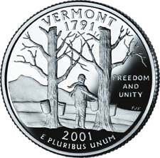 US Golden Quarters Coin Collection US State Quarters - Vermont