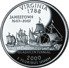 US Golden Quarters Coin Collection US State Quarters - Virginia