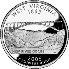 US Golden Quarters Coin Collection US State Quarters - West Virginia