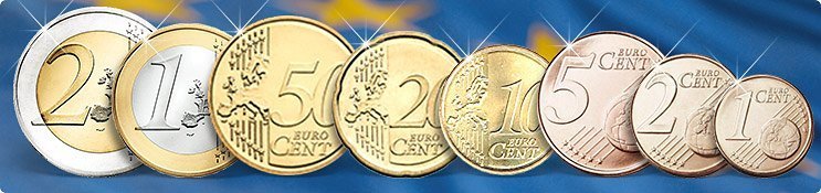 Übersicht Euro-Münzen Vorderseiten