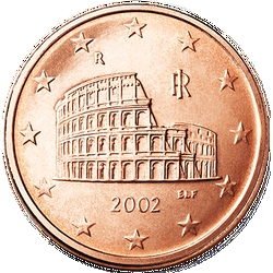 Rückseite 5 Eurocent Italien