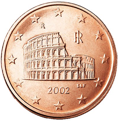 Rückseite 5 Eurocent Italien