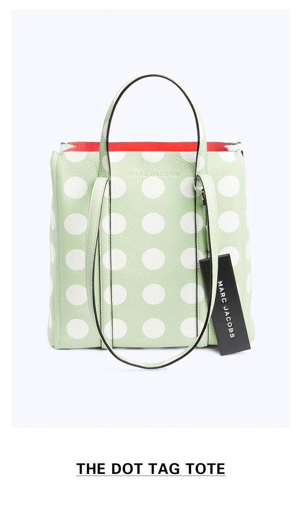 Dot Tag Tote - Green