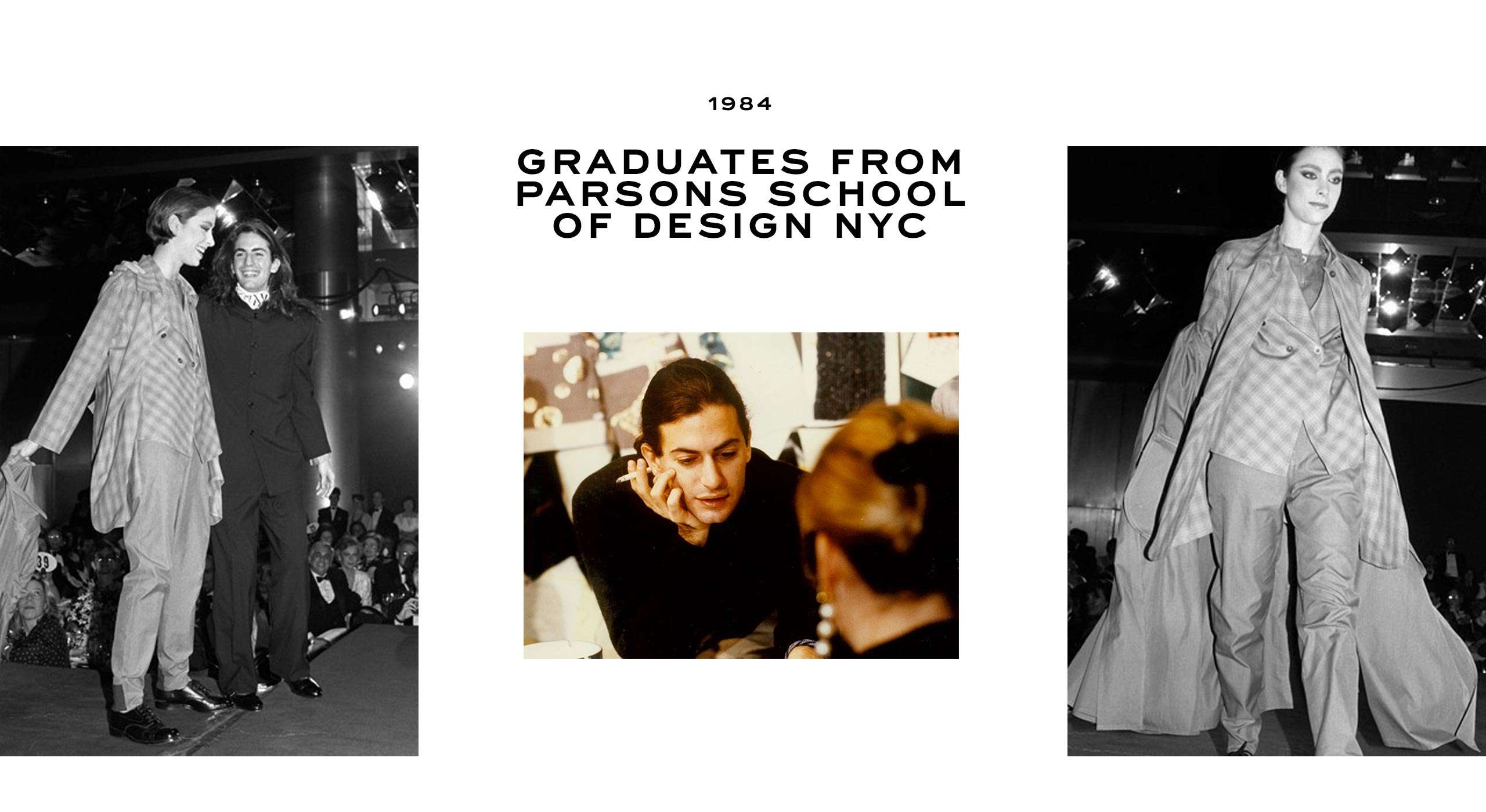 1984: Graduates from Parsons School of Design NYC.