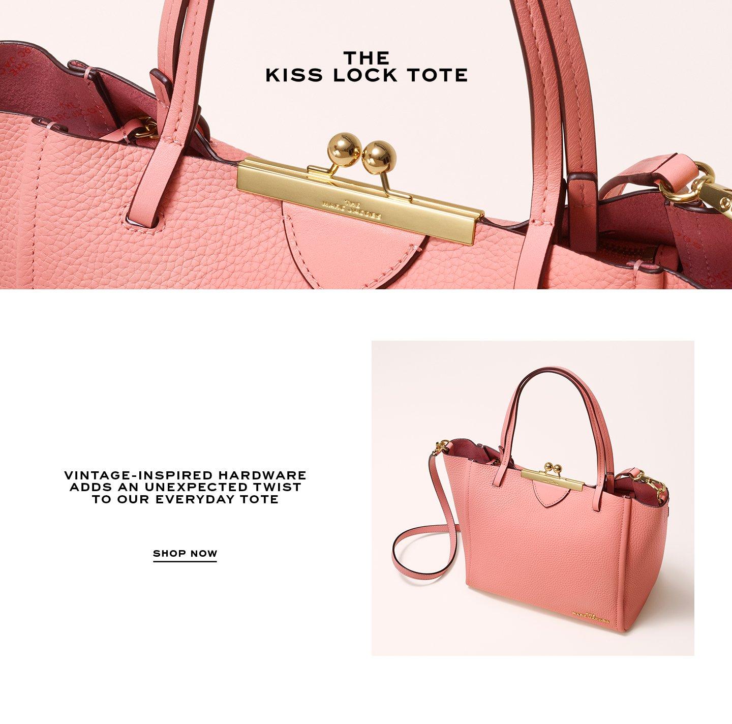 The Kiss Lock Tote, Vintage-inspired hardware adds an unexpected twist to our everyday tote. Shop Now.
