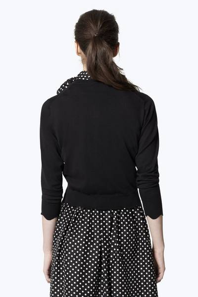 Scalloped Wool Cardigan-Alternate view