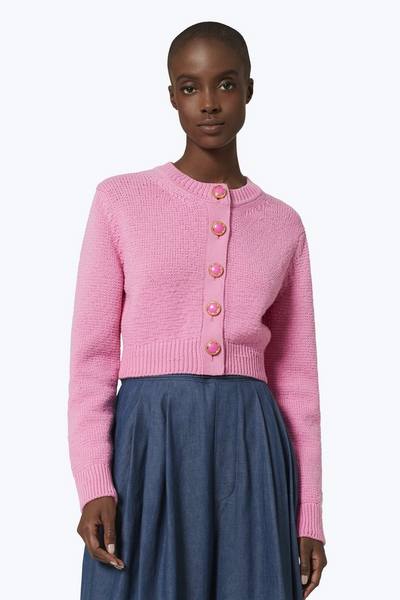 Cropped Knit Cardigan