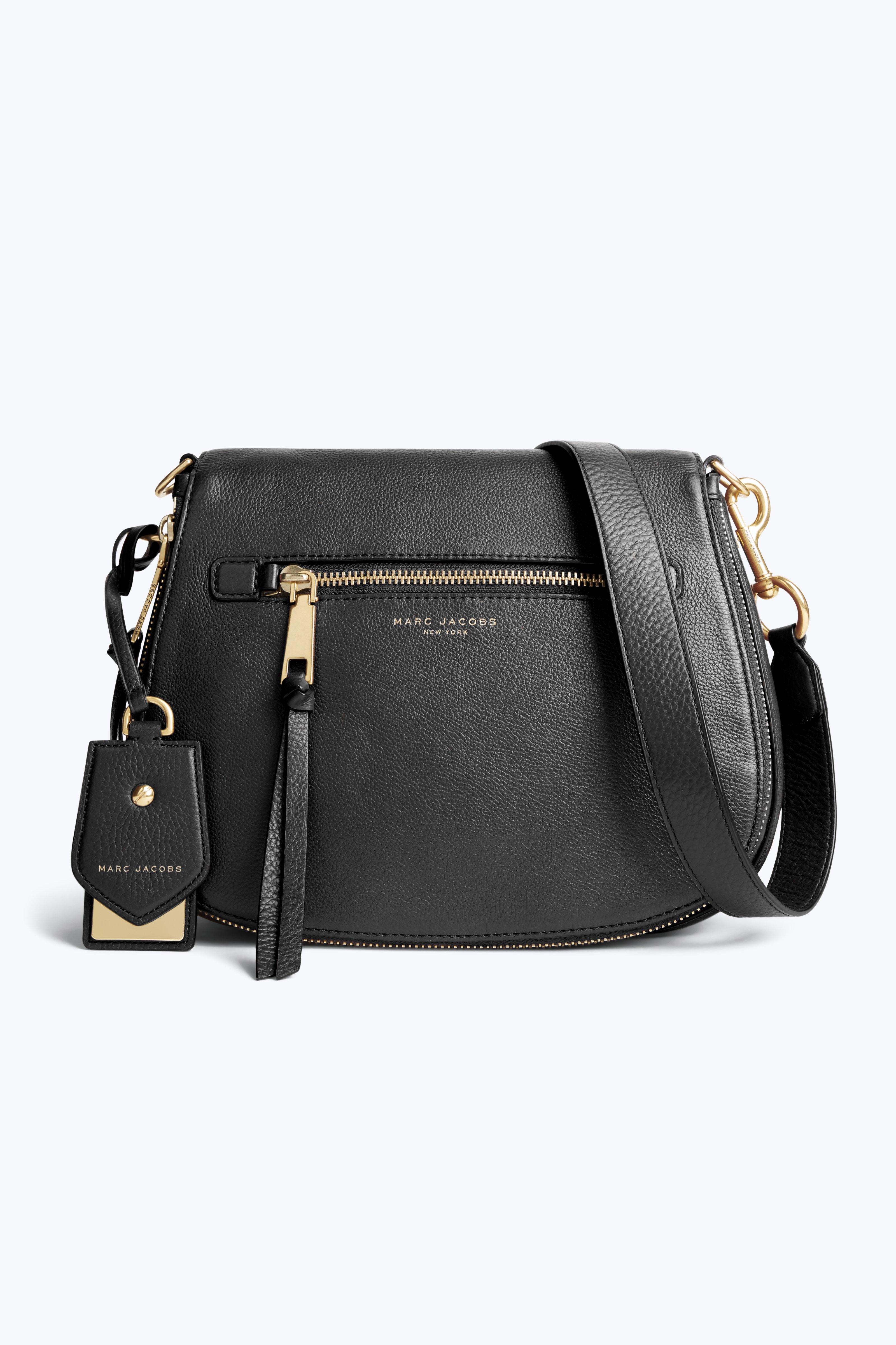 MARC JACOBS Small Recruit Nomad Pebbled Leather Crossbody Bag - Black ...