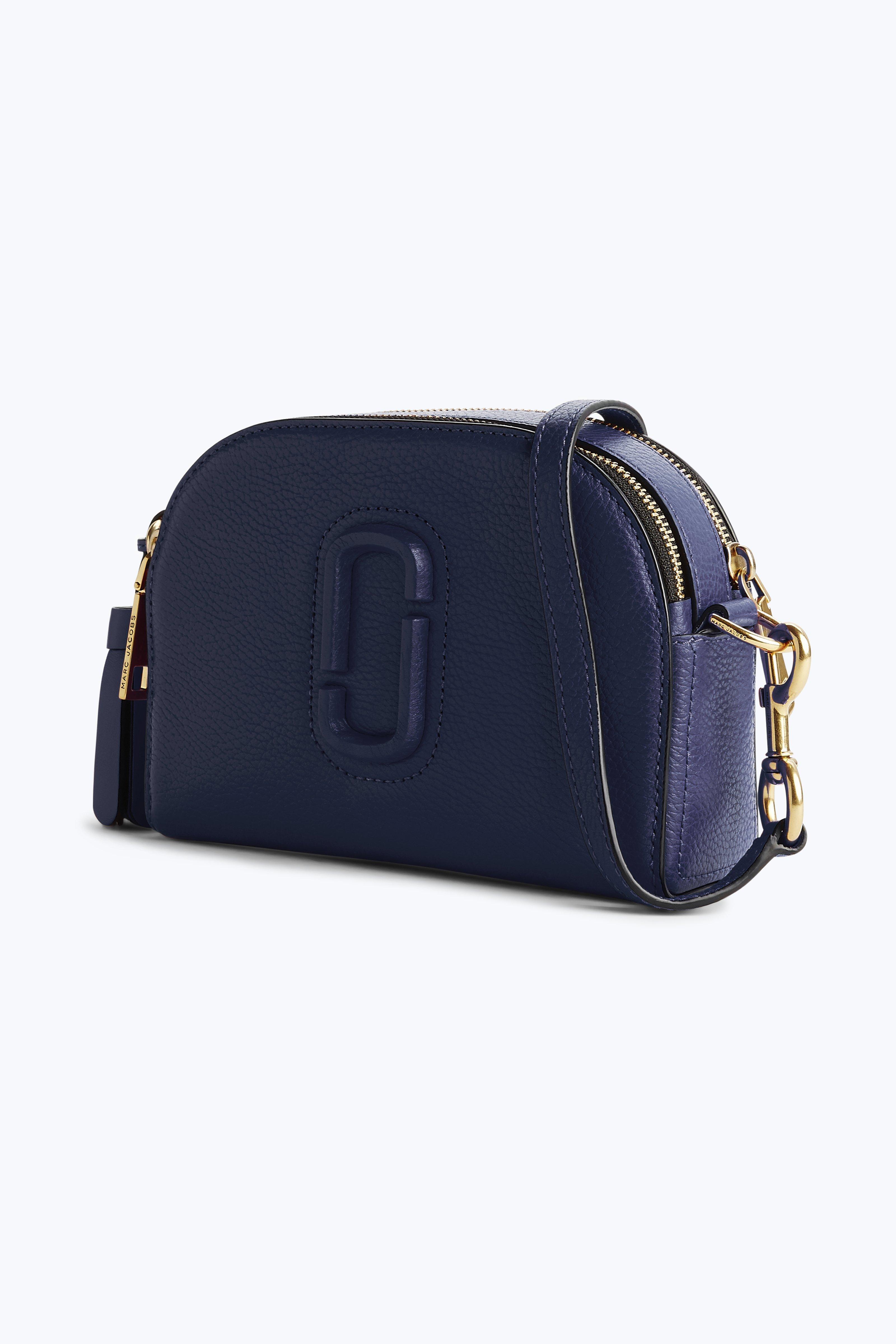 MARC JACOBS SHUTTER SMALL LEATHER CAMERA BAG, MIDNIGHT BLUE ModeSens