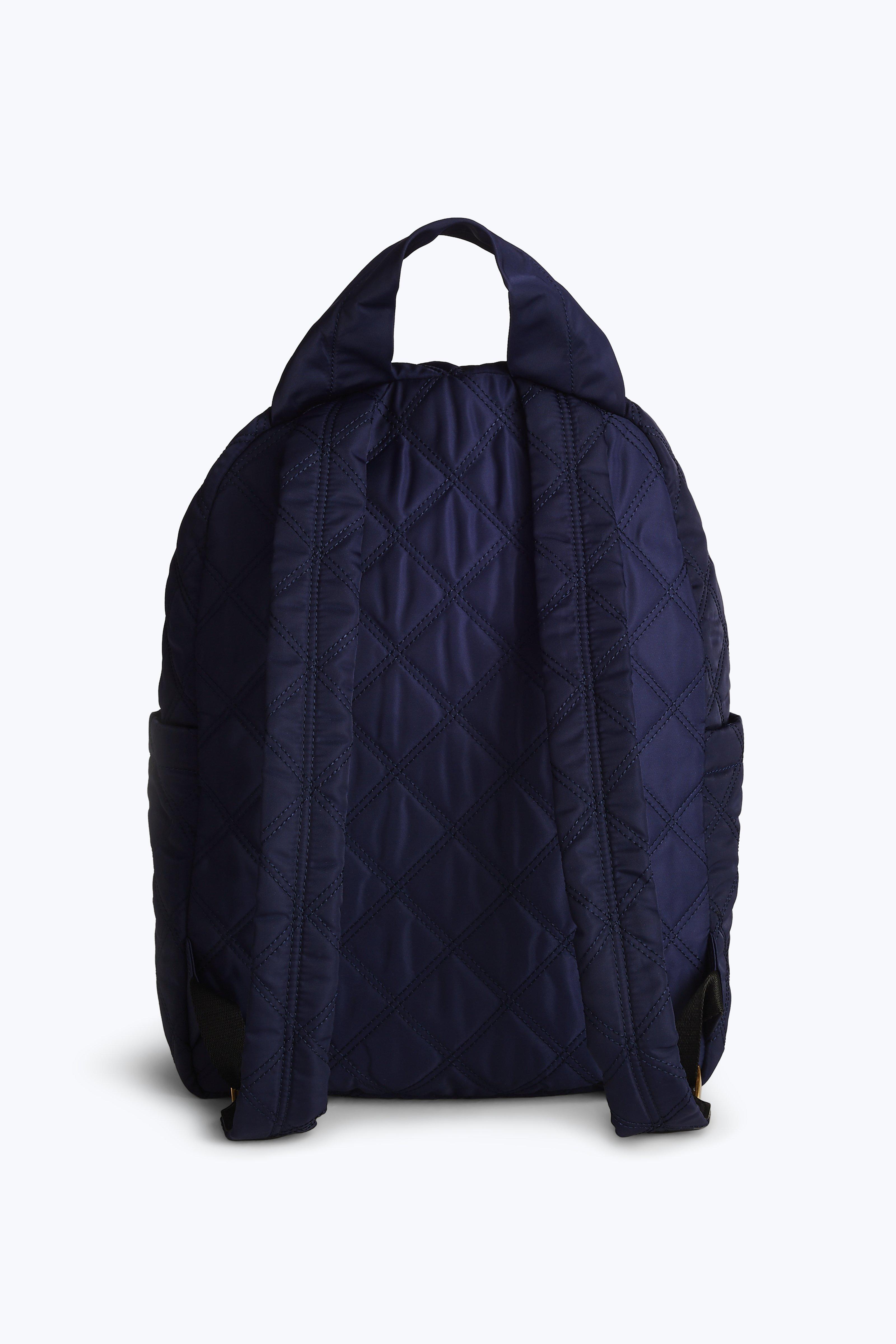 MARC JACOBS KNOT LARGE QUILTED NYLON BACKPACK, MIDNIGHT BLUE ModeSens