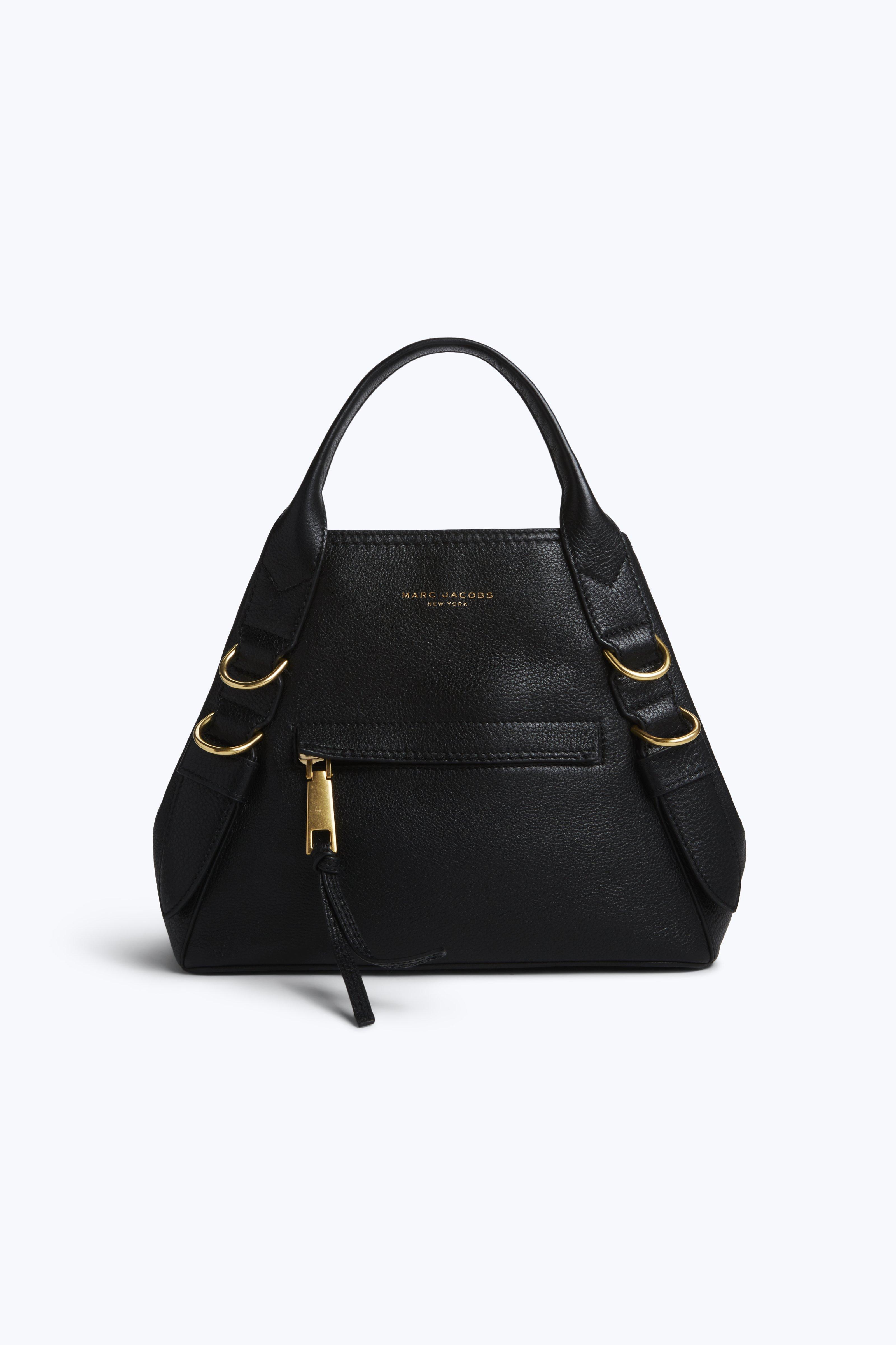 MARC JACOBS Small Anchor Leather Shoulder Bag in Black | ModeSens