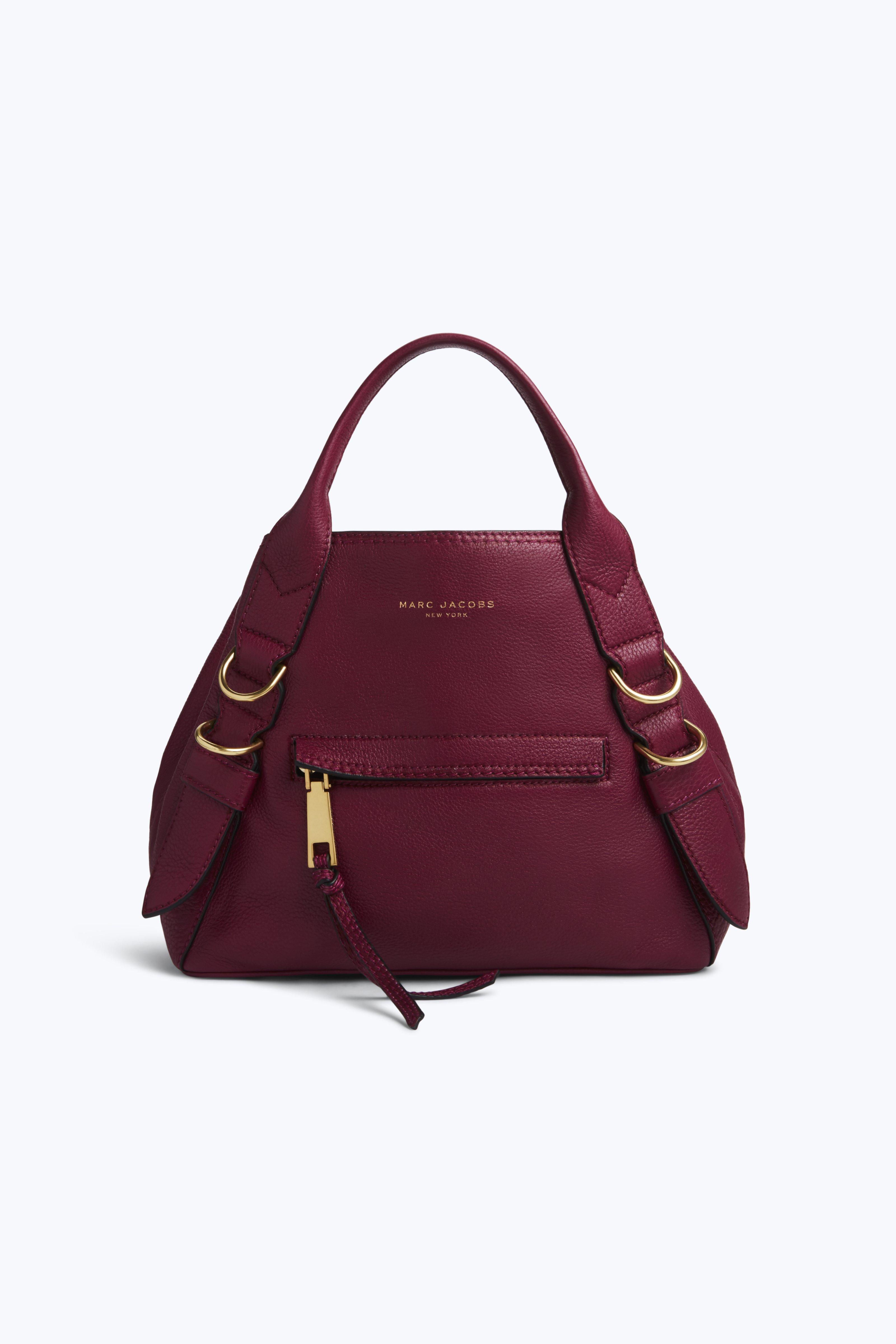 MARC JACOBS SMALL ANCHOR LEATHER SHOULDER BAG, BERRY | ModeSens