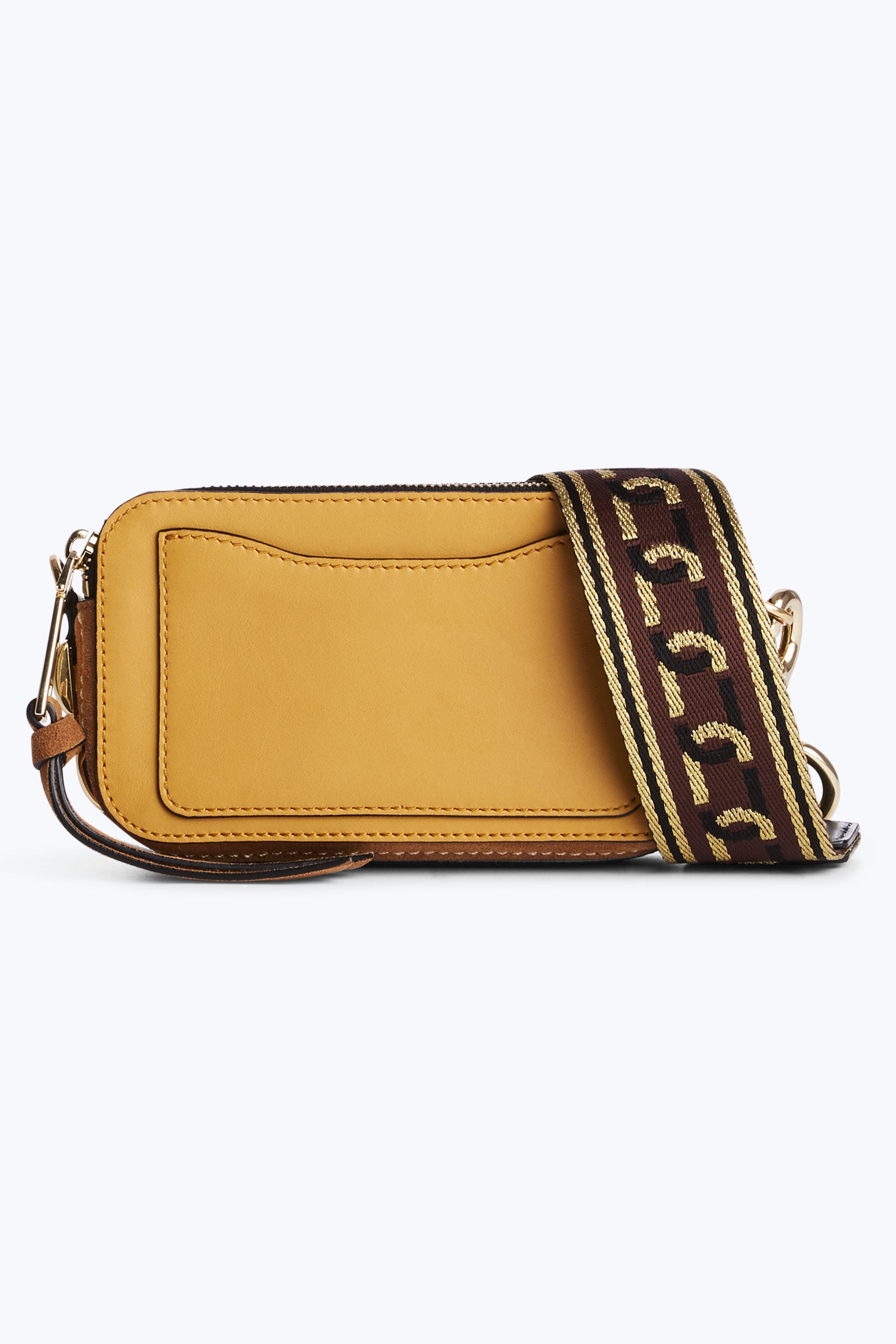 MARC JACOBS Small Chain Snapshot Suede Camera Bag - Yellow in Mustard | ModeSens