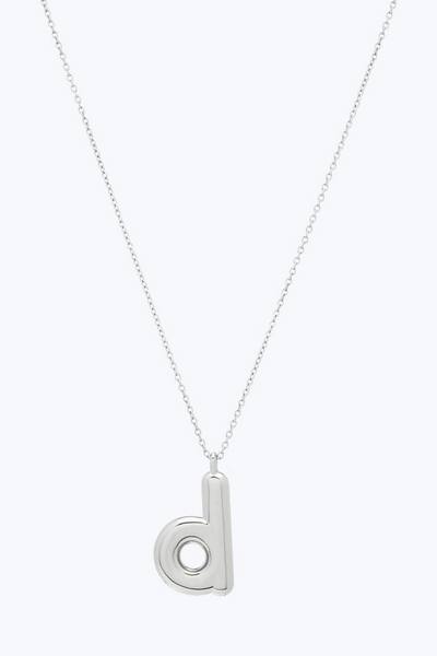 Bubbly D Pendant Necklace