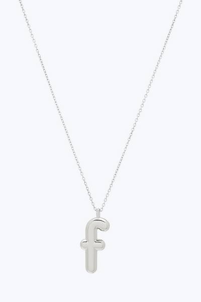 Bubbly F Pendant Necklace