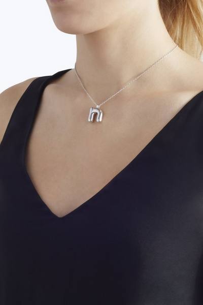 Bubbly N Pendant Necklace-Alternate view