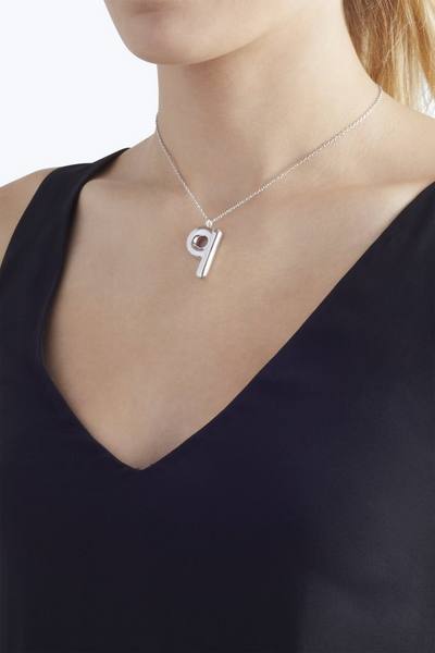Bubbly Q Pendant Necklace-Alternate view