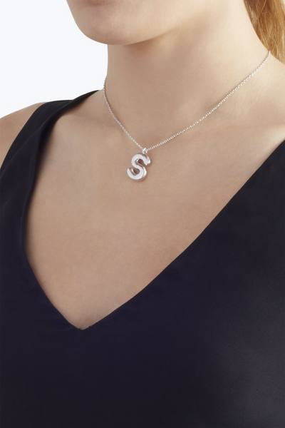 Bubbly S Pendant Necklace-Alternate view