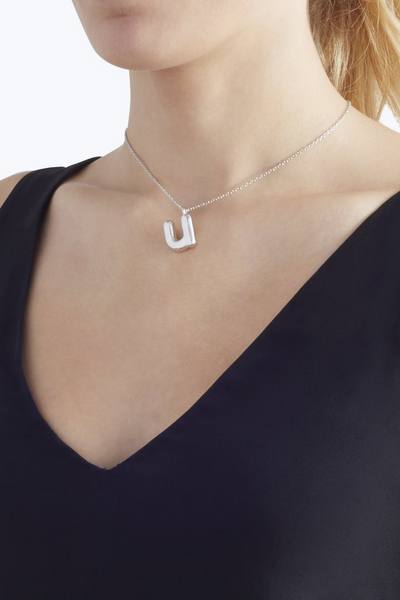 Bubbly U Pendant Necklace-Alternate view