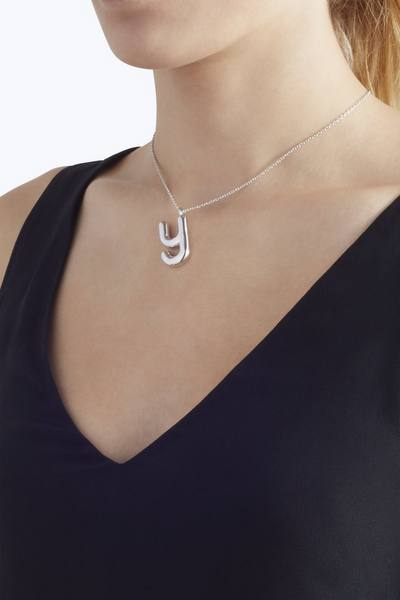 Bubbly Y Pendant Necklace-Alternate view