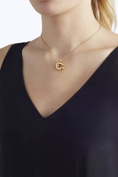 Bubbly C Pendant Necklace-Alternate view