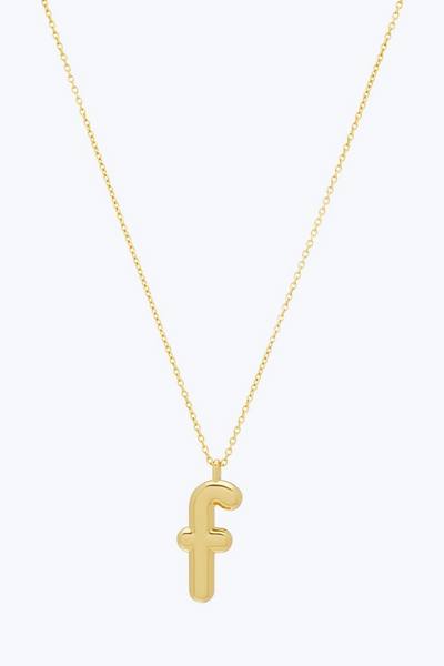 Bubbly F Pendant Necklace