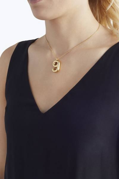 Bubbly G Pendant Necklace-Alternate view