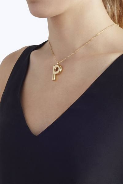 Bubbly P Pendant Necklace-Alternate view