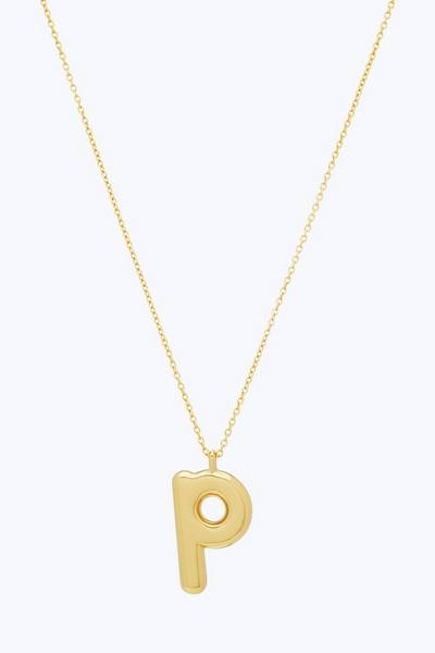 Bubbly P Pendant Necklace