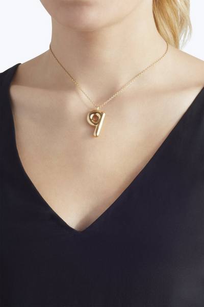 Bubbly Q Pendant Necklace-Alternate view