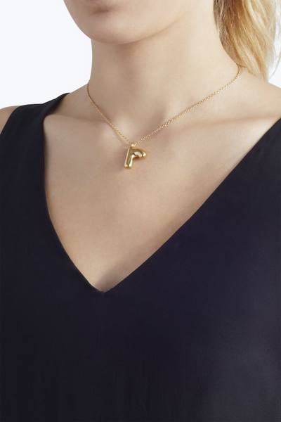 Bubbly R Pendant Necklace-Alternate view