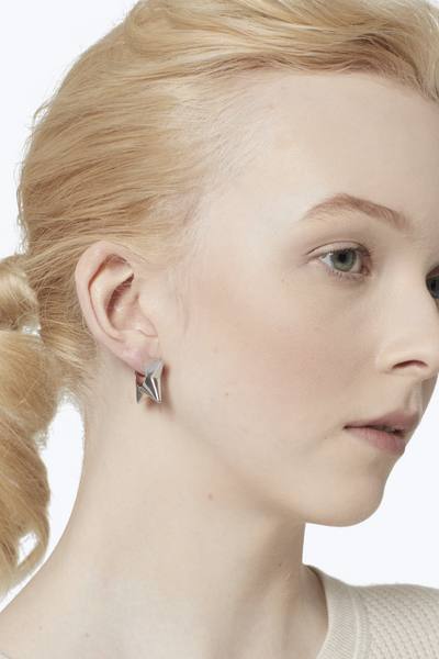 Sterling Silver Star Huggie Hoops-Alternate view