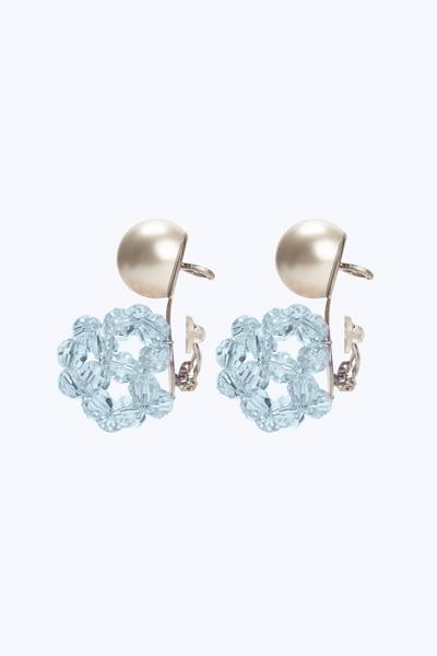 Crystal Ball Pearl Earrings-Alternate view