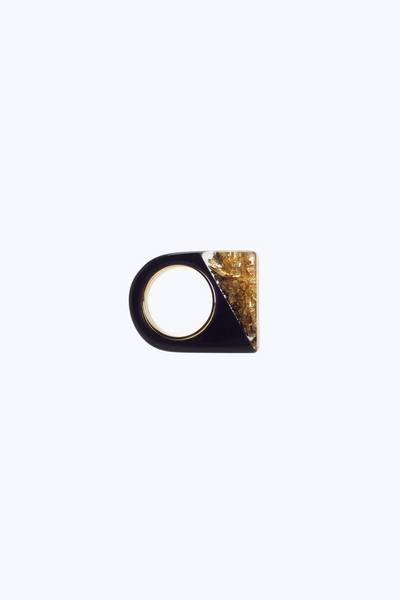 Rectangle Mineral Resin Ring-Alternate view
